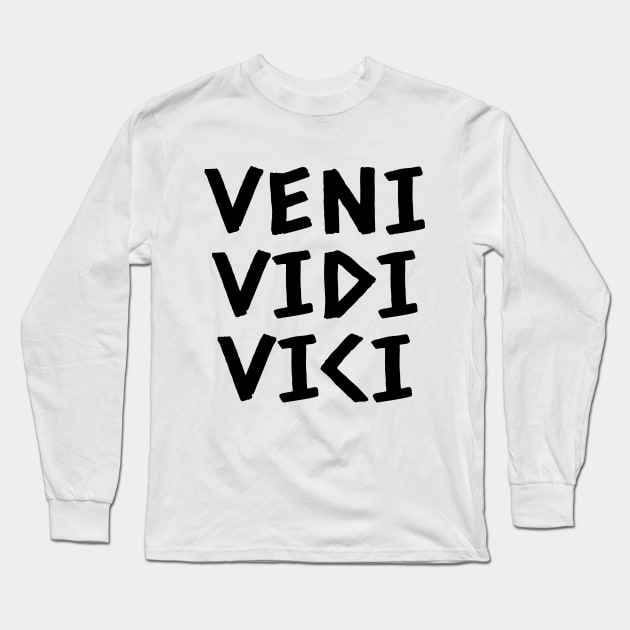 Veni Vidi Vici Long Sleeve T-Shirt by colorsplash